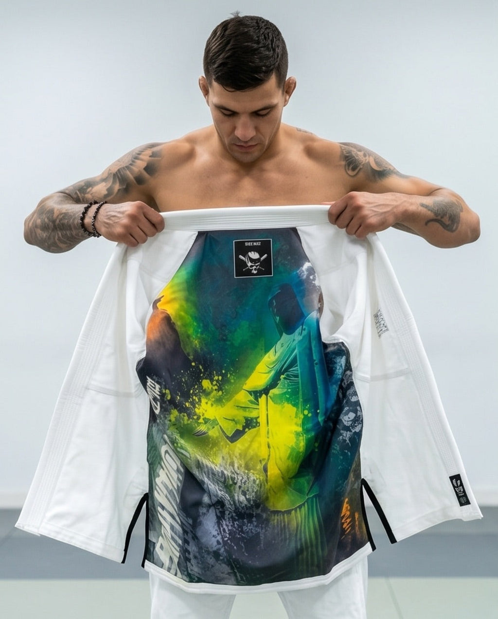 Kimono Jiu-Jitsu Old Skulls “ edición pixoart “ Diseño interior 