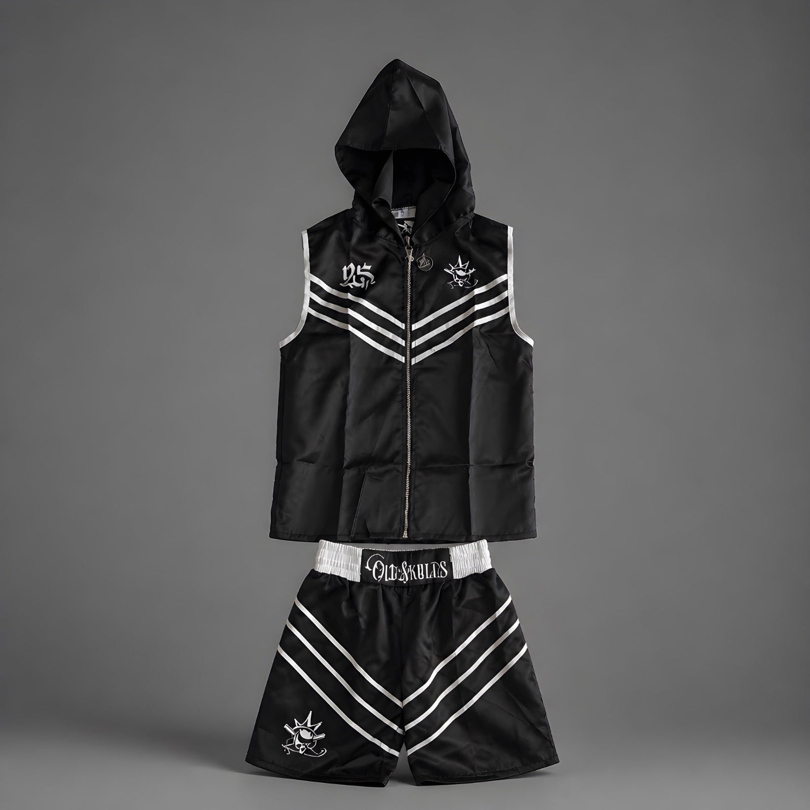 Kit Profesional De Boxeo Old Skulls  “Black Venom Edition “ parte delantera 