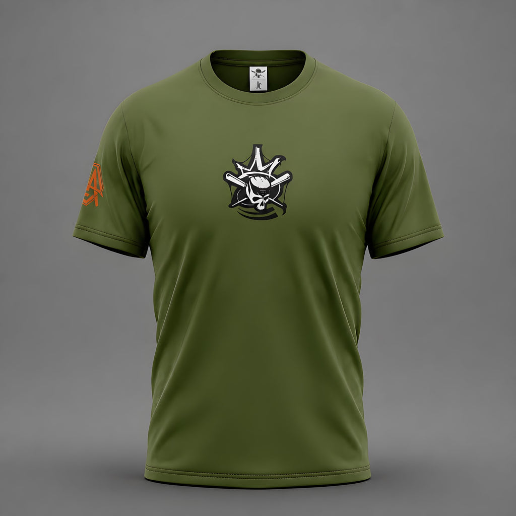 Old Skulls Clothin Fighter – Camiseta Paddy The Problem | DTF | Algodón Prelavado | Verde